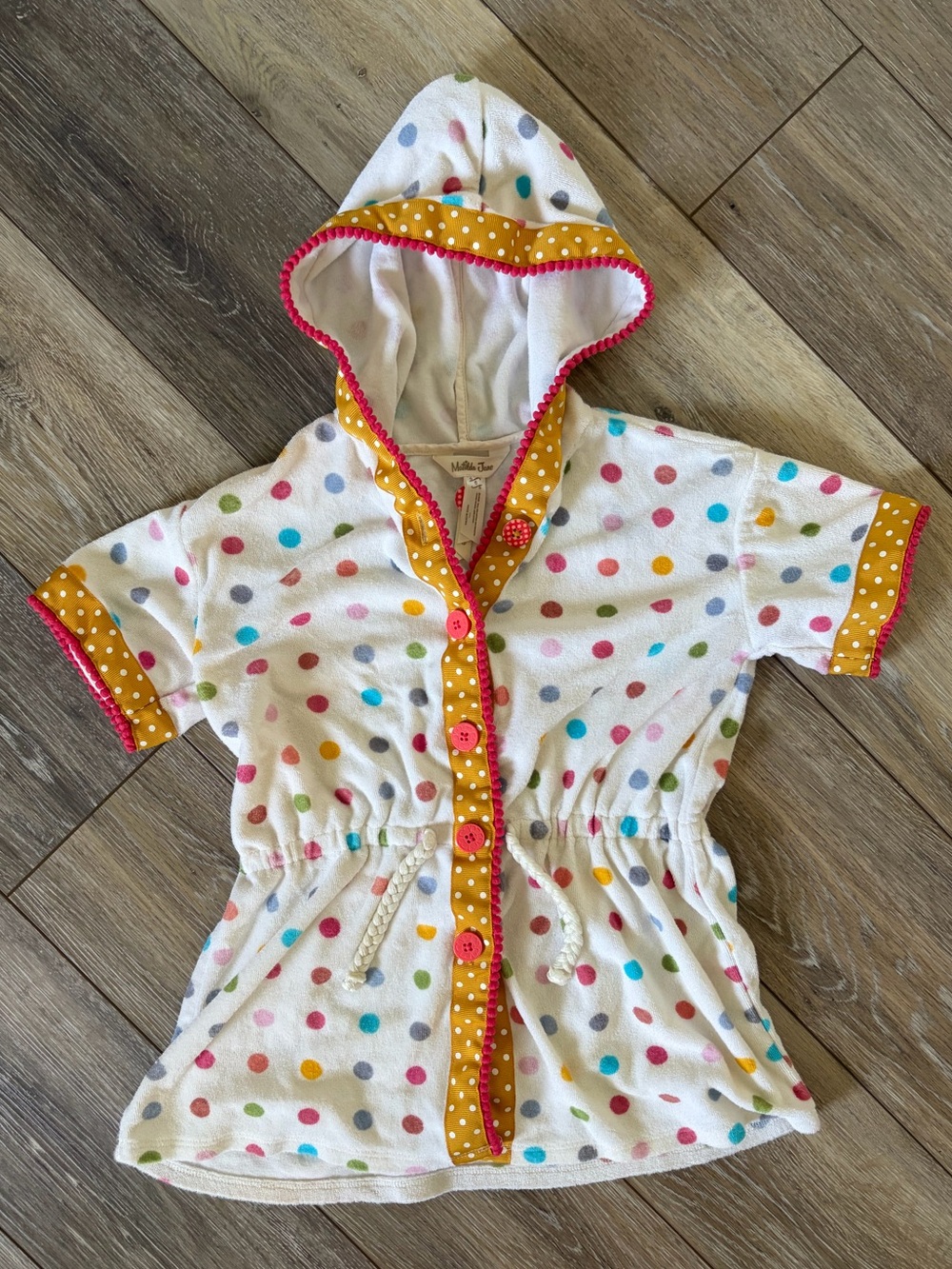 Matilda Jane Polka Dot Sunfish Girls Hooded Swim Coverup